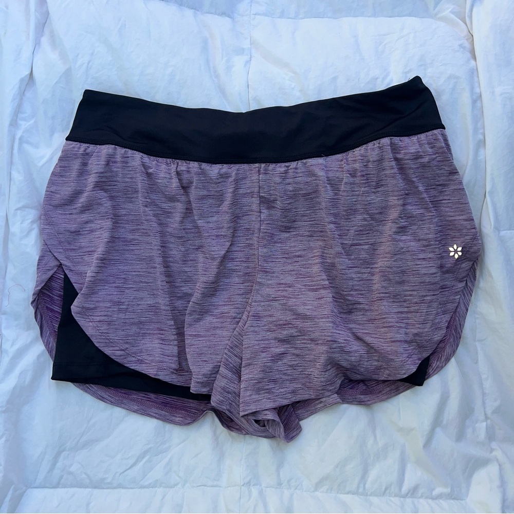 Nine West Women's Heathered Purple Athletic Shorts